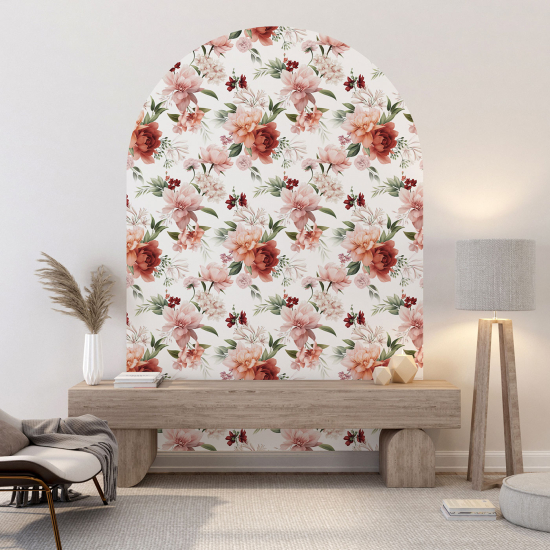 Vinilo Adhesivo Decorativo Arco - Motivo floral