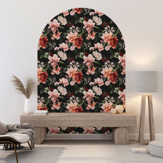 Vinilo Adhesivo Decorativo Arco - Motivo floral
