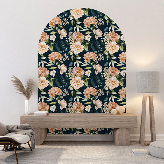 Vinilo Adhesivo Decorativo Arco - Motivo floral
