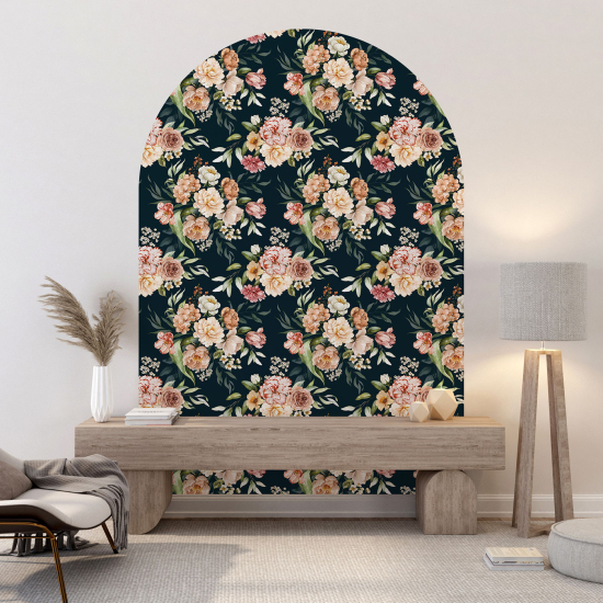 Vinilo Adhesivo Decorativo Arco - Motivo floral