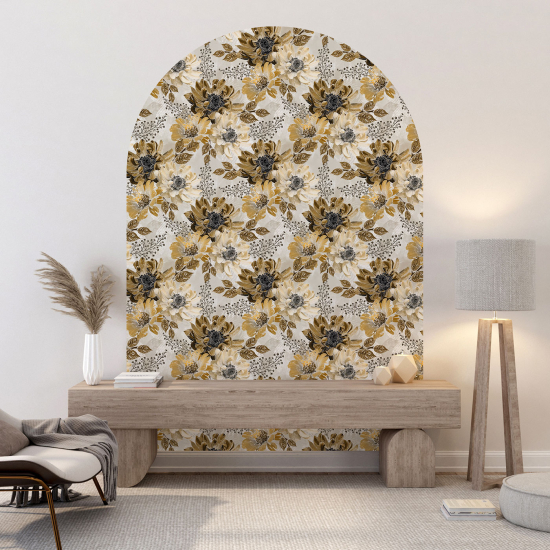 Vinilo Adhesivo Decorativo Arco - Motivo floral