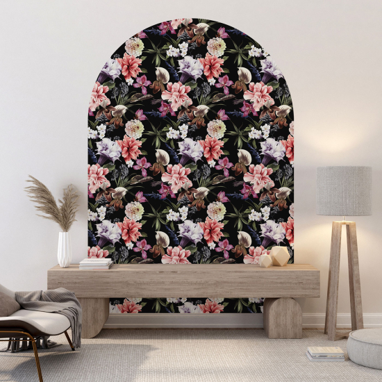Vinilo Adhesivo Decorativo Arco - Motivo floral