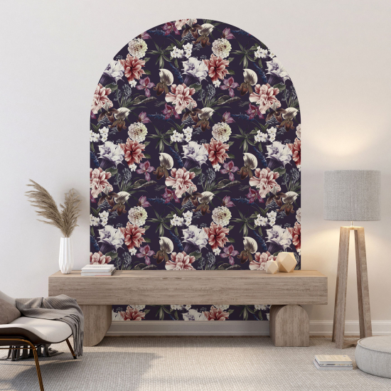 Vinilo Adhesivo Decorativo Arco - Motivo floral