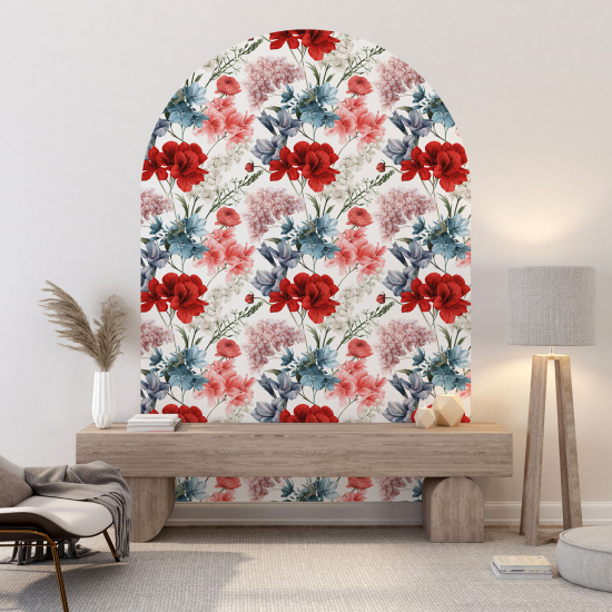 Vinilo Adhesivo Decorativo Arco - Motivo floral