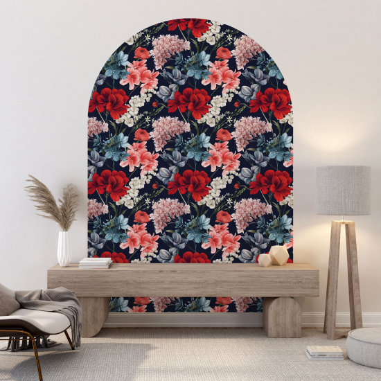 Vinilo Adhesivo Decorativo Arco - Motivo floral