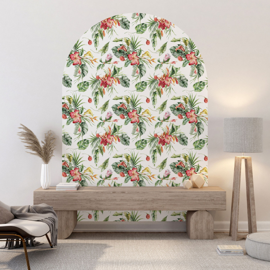 Vinilo Adhesivo Decorativo Arco - Motivo floral