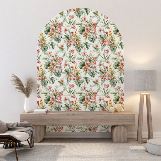 Vinilo Adhesivo Decorativo Arco - Motivo floral
