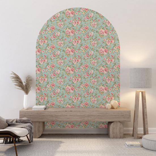 Vinilo Adhesivo Decorativo Arco - Motivo floral