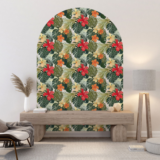 Vinilo Adhesivo Decorativo Arco - Motivo floral