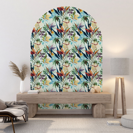 Vinilo Adhesivo Decorativo Arco - Motivo floral