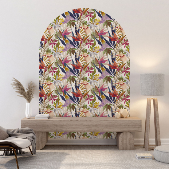 Vinilo Adhesivo Decorativo Arco - Motivo floral