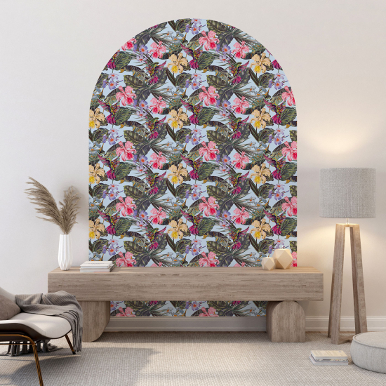 Vinilo Adhesivo Decorativo Arco - Motivo floral