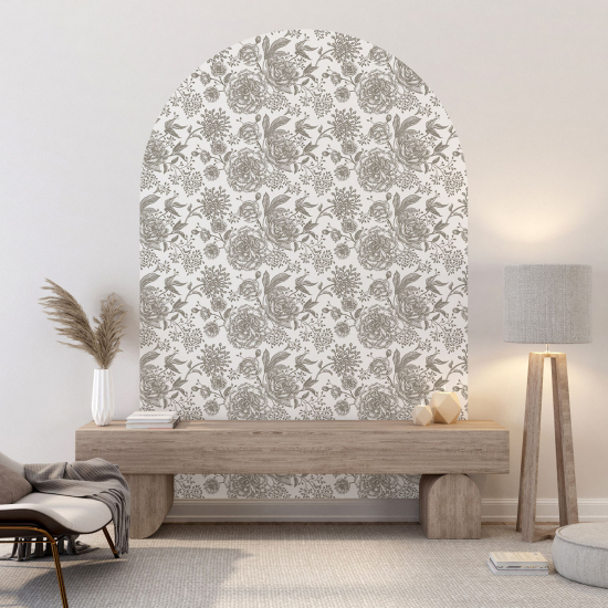 Vinilo Adhesivo Decorativo Arco - Motivo floral
