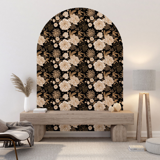Vinilo Adhesivo Decorativo Arco - Motivo floral