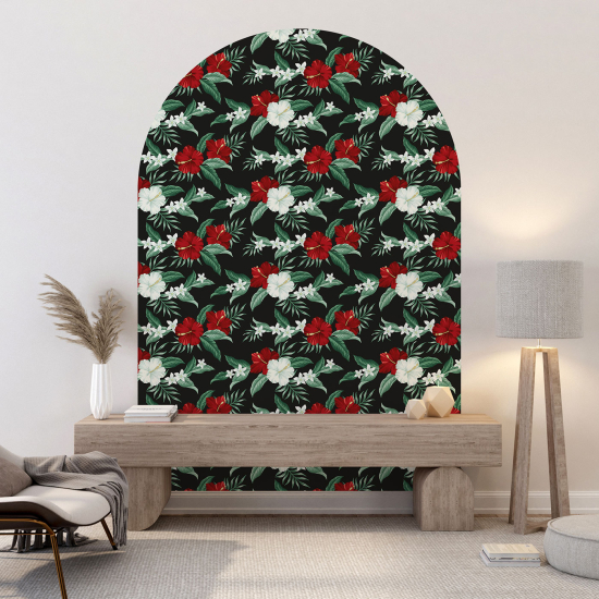 Vinilo Adhesivo Decorativo Arco - Motivo floral