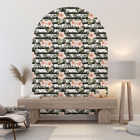 Vinilo Adhesivo Decorativo Arco - Motivo floral