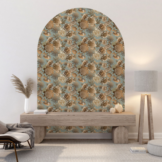 Vinilo Adhesivo Decorativo Arco - Motivo floral