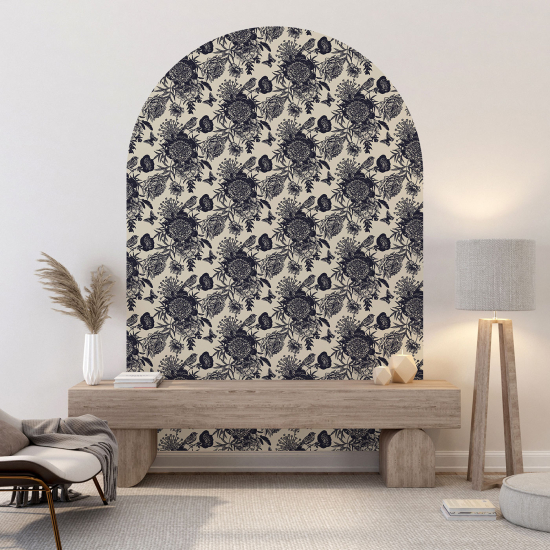 Vinilo Adhesivo Decorativo Arco - Motivo floral
