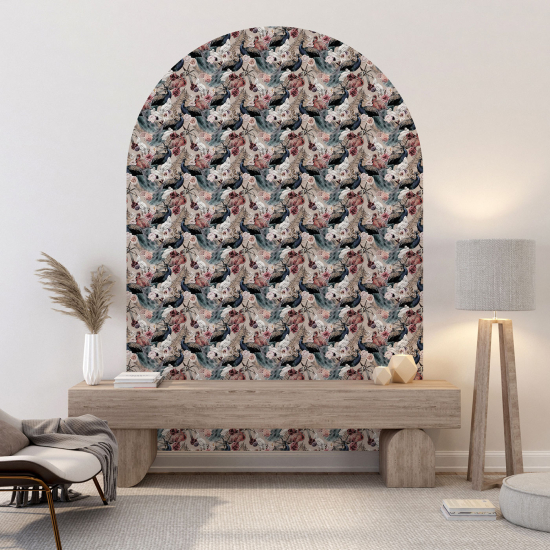 Vinilo Adhesivo Decorativo Arco - Motivo floral