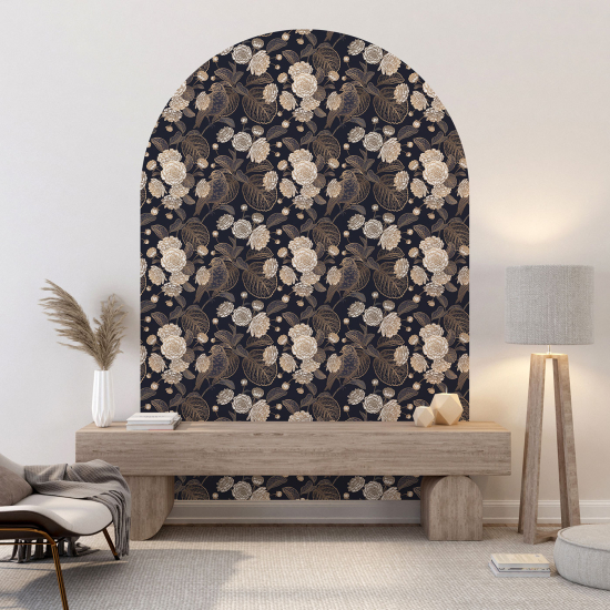 Vinilo Adhesivo Decorativo Arco - Motivo floral