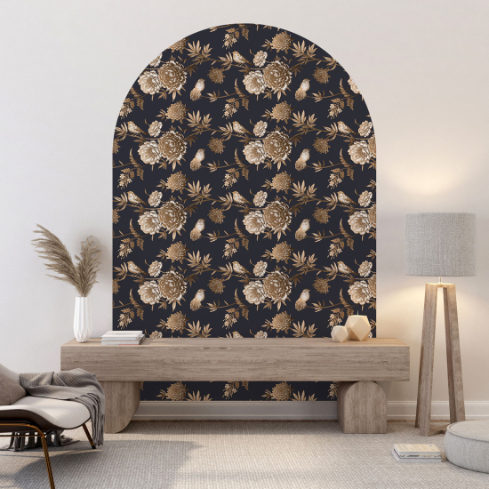 Vinilo Adhesivo Decorativo Arco - Motivo floral