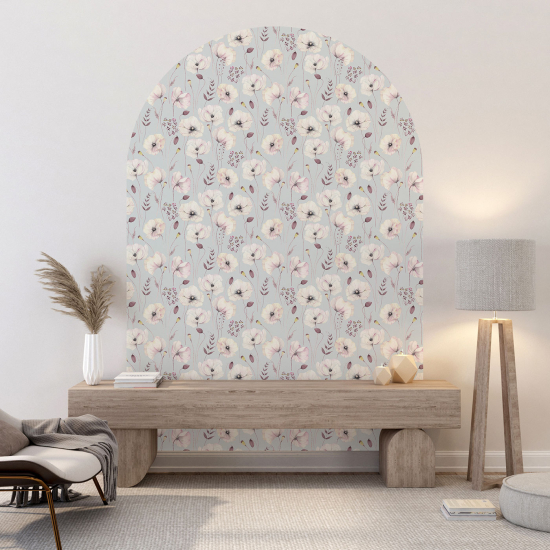 Vinilo Adhesivo Decorativo Arco - Motivo floral