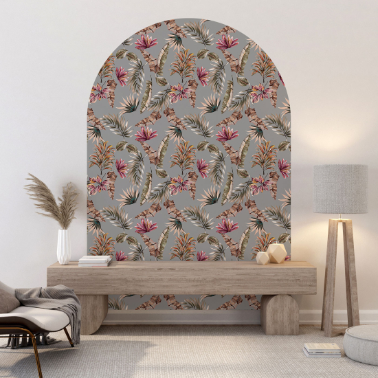Vinilo Adhesivo Decorativo Arco - Motivo floral