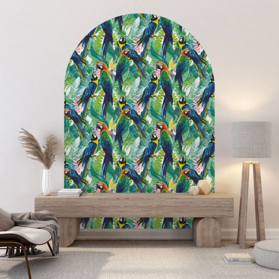 Vinilo Adhesivo Decorativo Arco - Motivo tropical