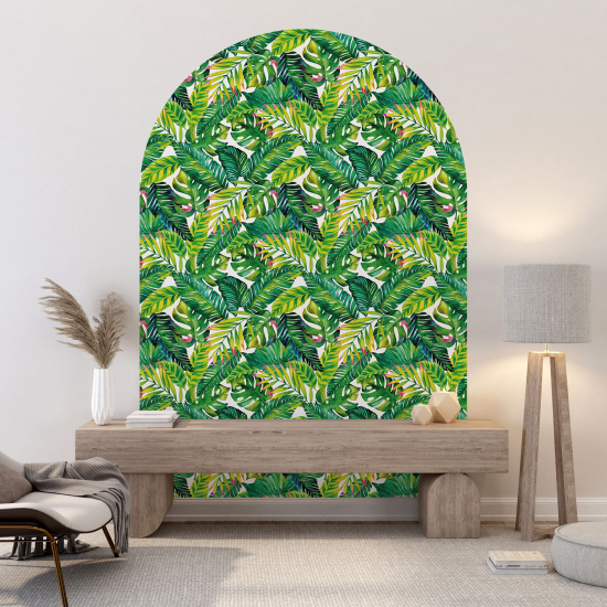 Vinilo Adhesivo Decorativo Arco - Motivo tropical