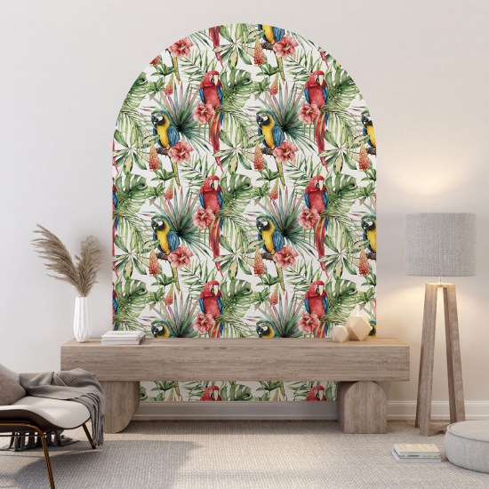 Vinilo Adhesivo Decorativo Arco - Motivo tropical