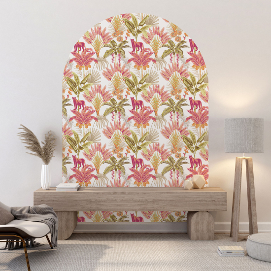 Vinilo Adhesivo Decorativo Arco - Motivo tropical