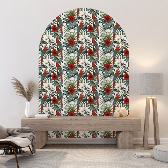 Vinilo Adhesivo Decorativo Arco - Motivo tropical