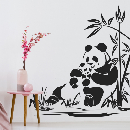 Vinilo Adhesivo Decorativo - Bambú Pandas