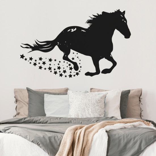 Vinilo Adhesivo Decorativo - Caballo Estrellas