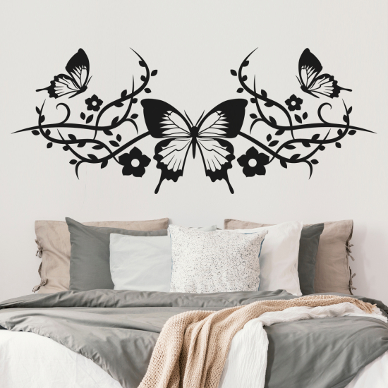 Vinilo Adhesivo Decorativo - Cabecero Mariposas