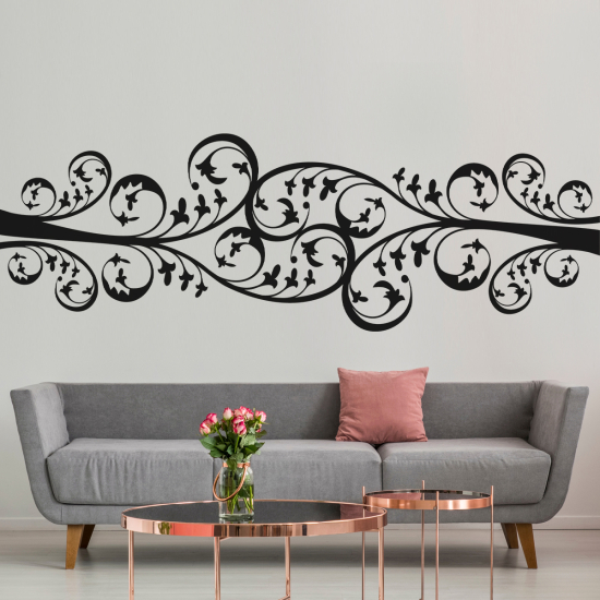 Vinilo Adhesivo Decorativo - Cenefa floral