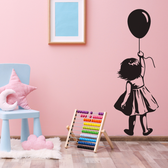 Vinilo Adhesivo Decorativo - Chica Globo