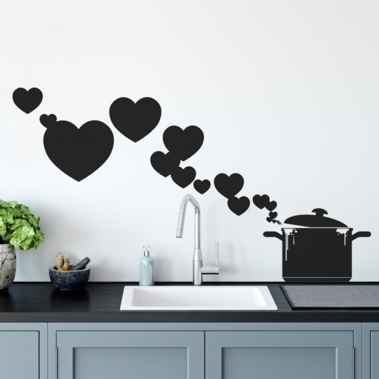 Vinilo Adhesivo Decorativo - Cocina Corazones