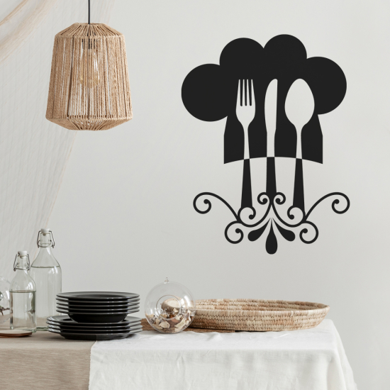 Vinilo Adhesivo Decorativo - Cocina Cubiertos