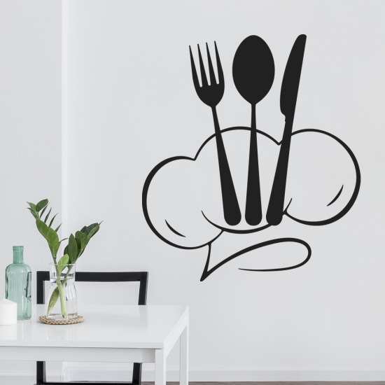 Vinilo Adhesivo Decorativo - Cocina Cubiertos
