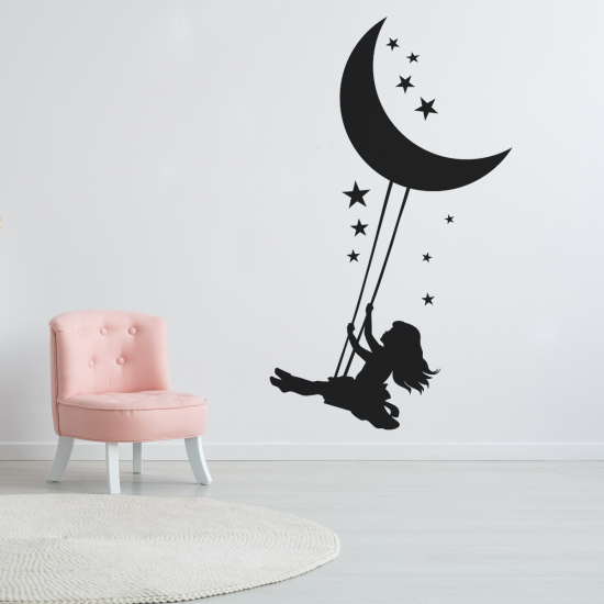 Vinilo Adhesivo Decorativo - Columpio Luna