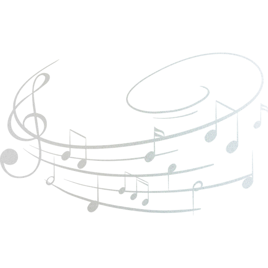 Vinilo Adhesivo Decorativo esmerilado - Alcance musical