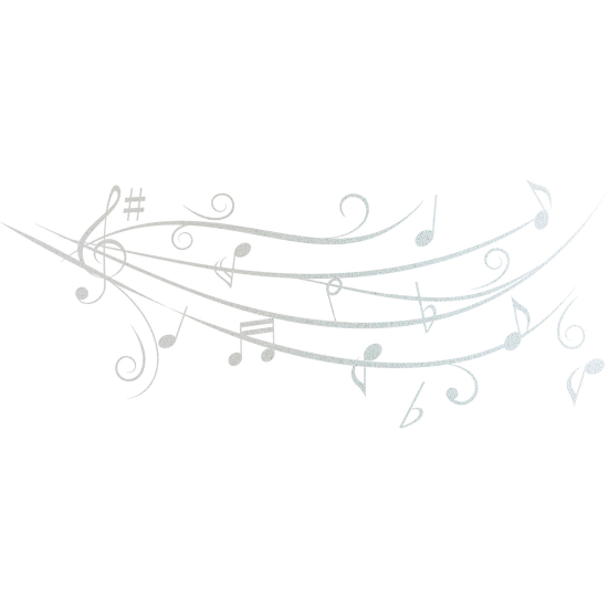 Vinilo Adhesivo Decorativo esmerilado - Alcance musical