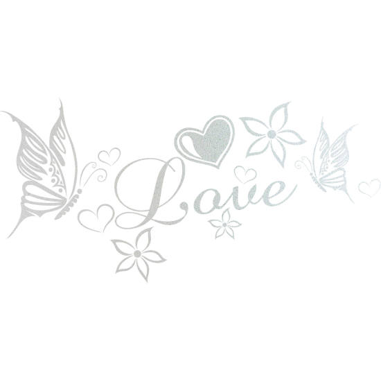 Vinilo Adhesivo Decorativo esmerilado - Amor Mariposas