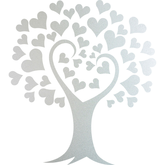 Vinilo Adhesivo Decorativo esmerilado - Árbol Corazones