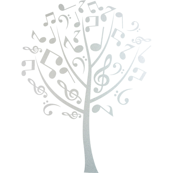 Vinilo Adhesivo Decorativo esmerilado - Árbol musical