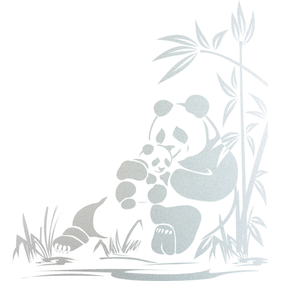 Vinilo Adhesivo Decorativo esmerilado - Bambú Pandas