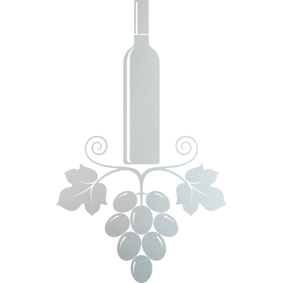 Vinilo Adhesivo Decorativo esmerilado - Botella de vino
