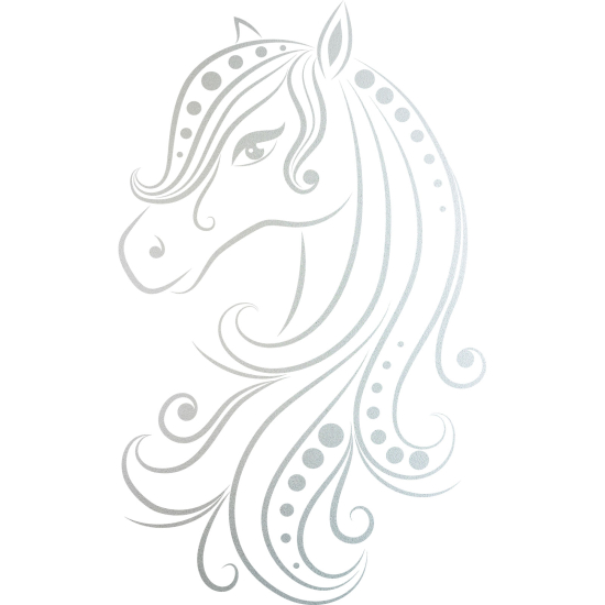 Vinilo Adhesivo Decorativo esmerilado - Cabeza de caballo