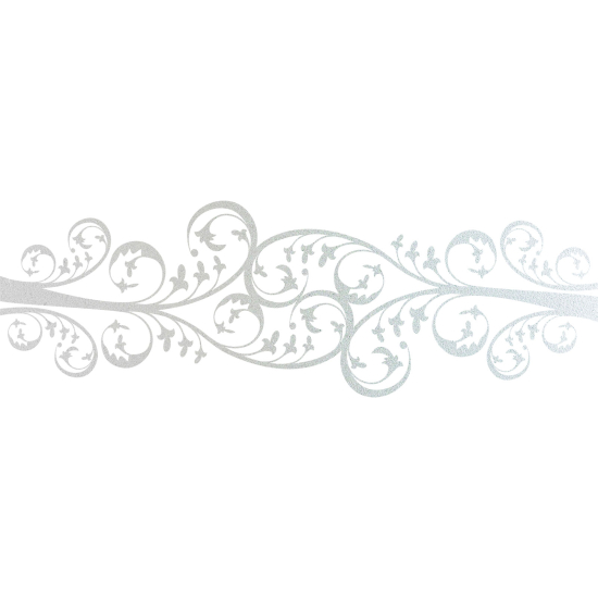 Vinilo Adhesivo Decorativo esmerilado - Cenefa floral